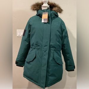 The North Face Women’s Expedition Mcmurdo 700-Down Warm Parka Jacket Green Sz L